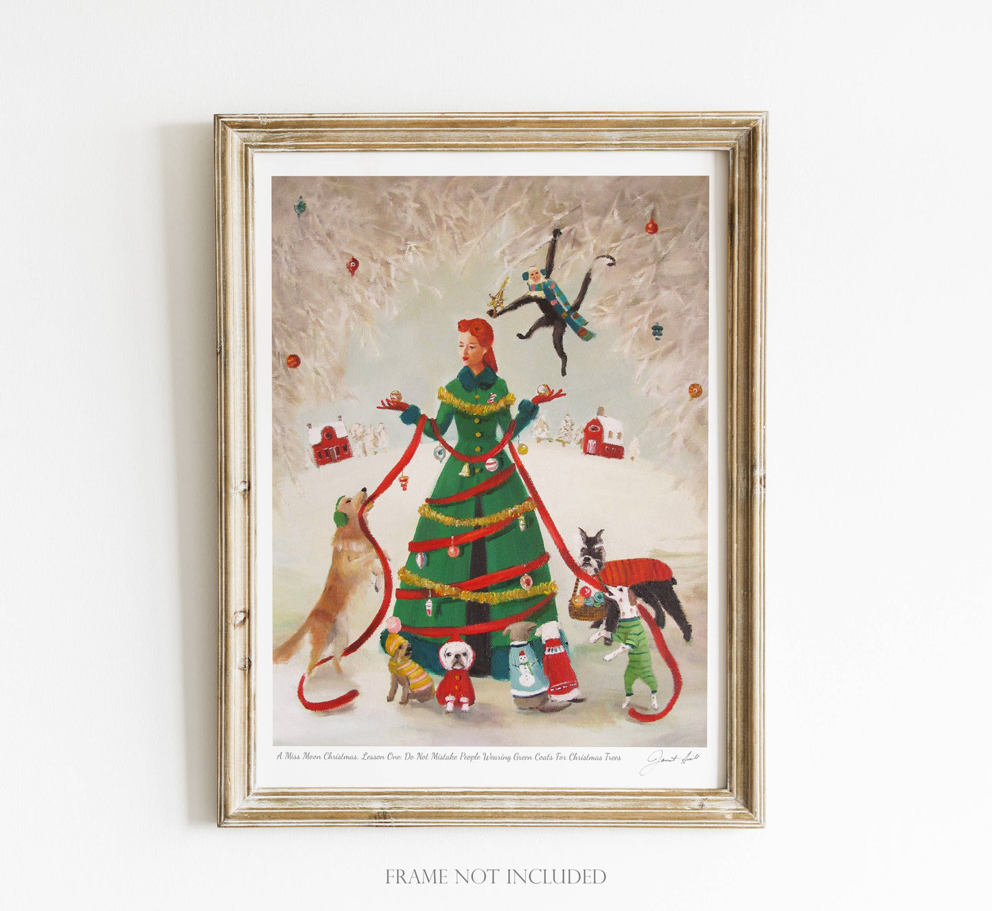 A Miss Moon Christmas Art Print 8.5"x11"