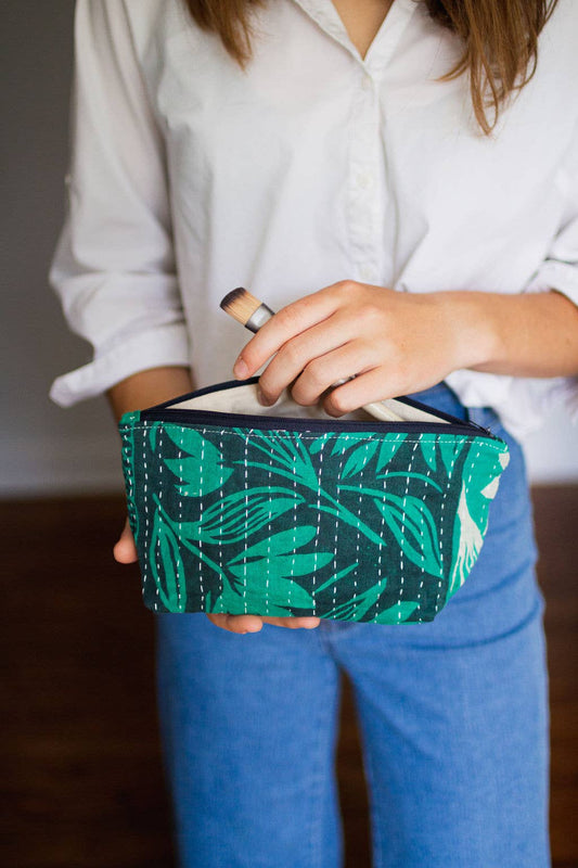 Kantha Cosmetic Bag - Medium