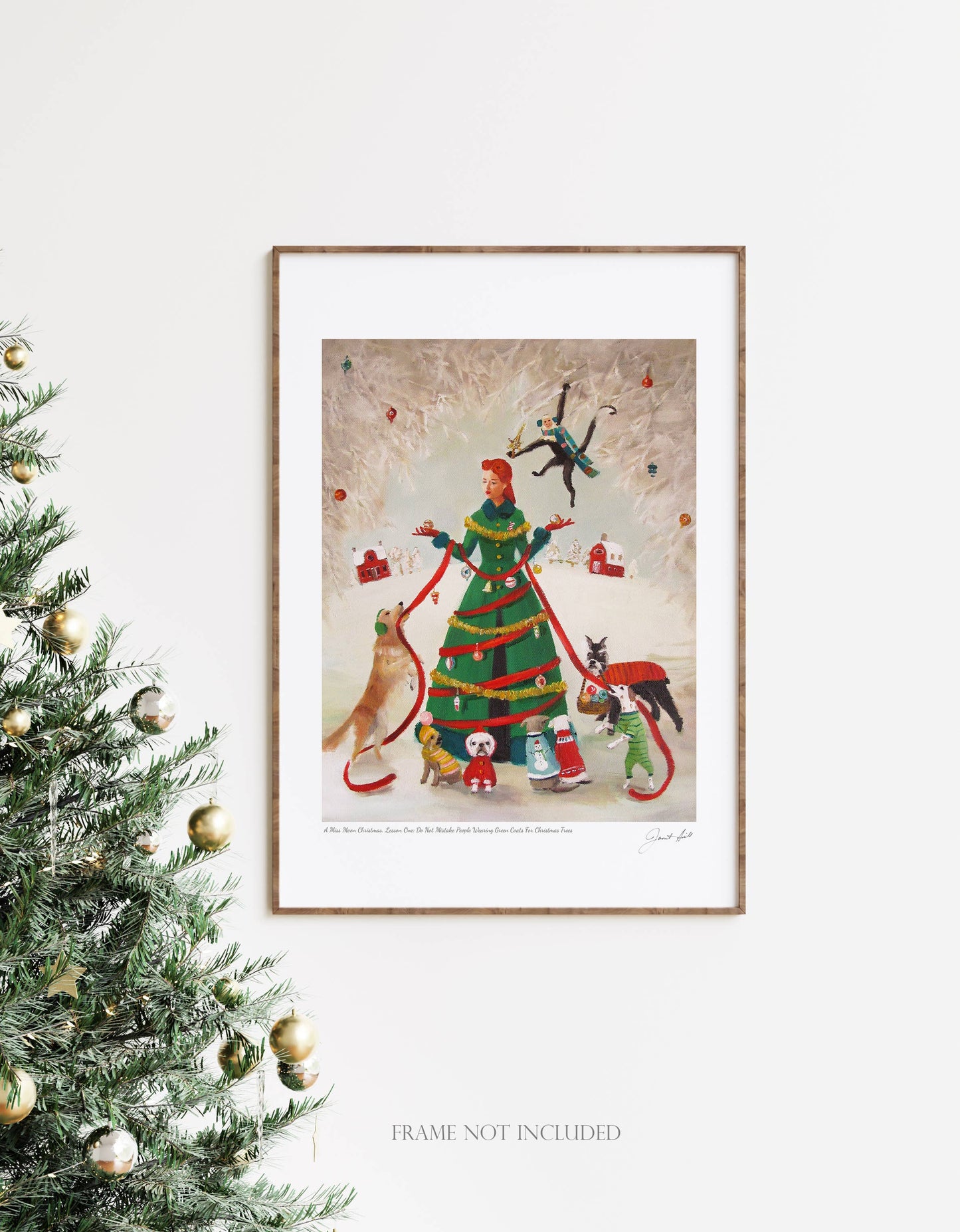 A Miss Moon Christmas. Art Print - 11 X 14