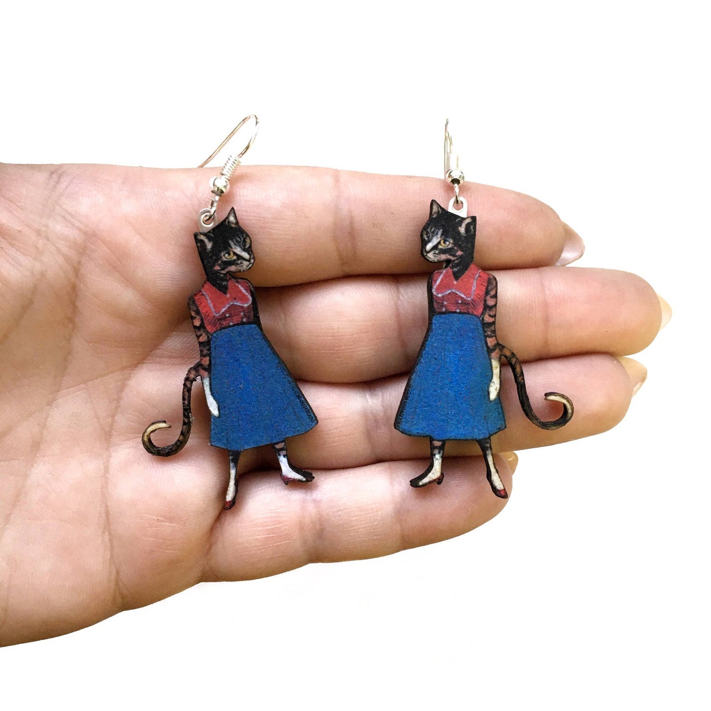 Retro Cat Lady Earrings