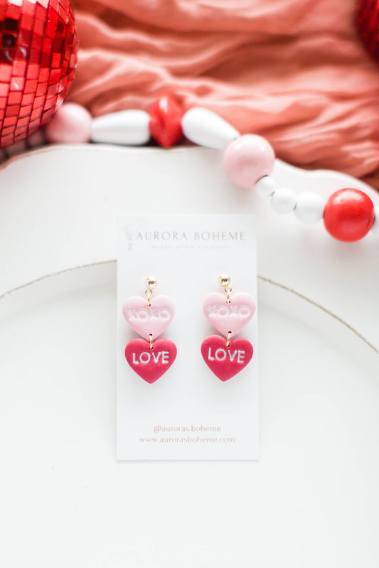 XOXO | LOVE Heart Dangles