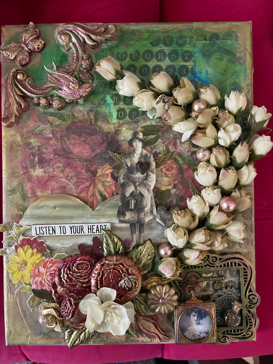 Mixed Media Roses