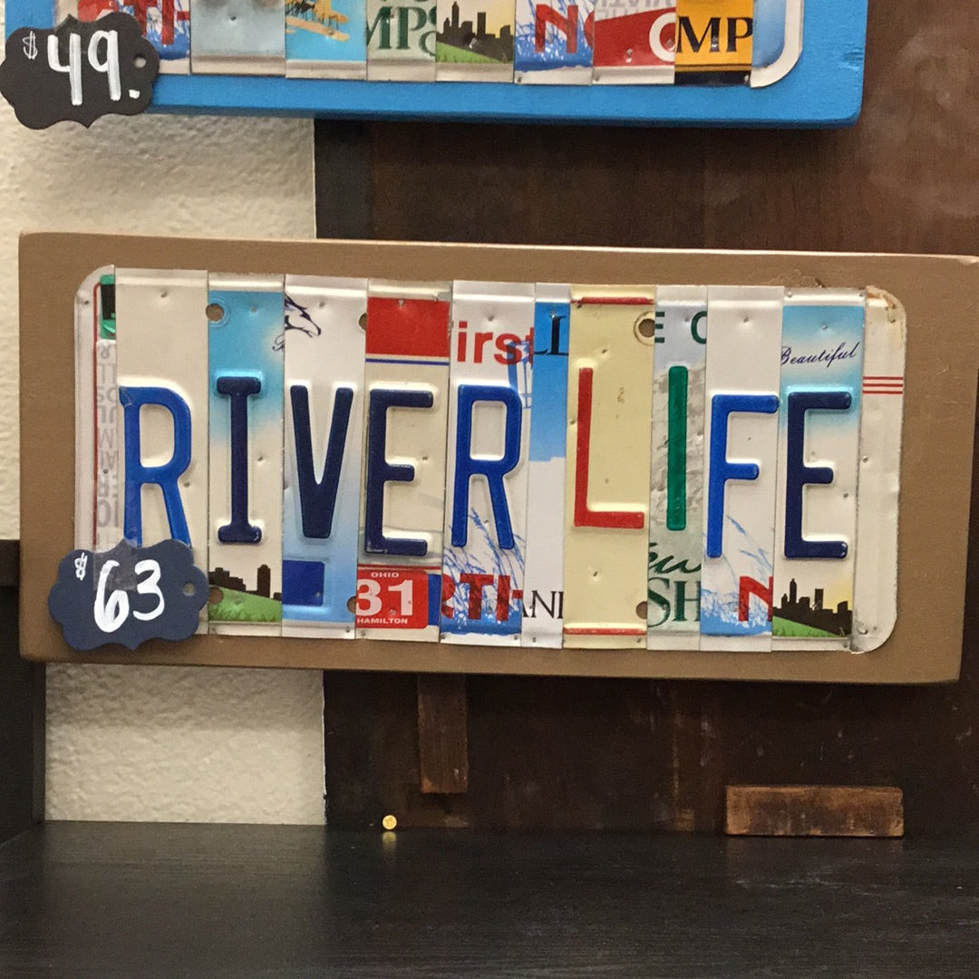 River Life Metal Art TagOHIOArt